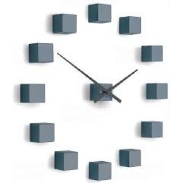 Dizajnové nástenné nalepovacie hodiny Future Time FT3000GY Cubic grey